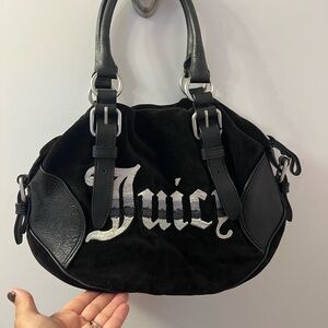Vintage Y2K Style Juicy Couture Black Velvet Handbag -Pre❤️ In EUC
